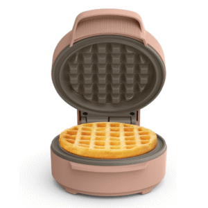 Bella Snack-n-Store Mini Waffle Maker – EverGood™ Ceramic Nonstick, 400W, Stackable, Cool Touch, Blossom