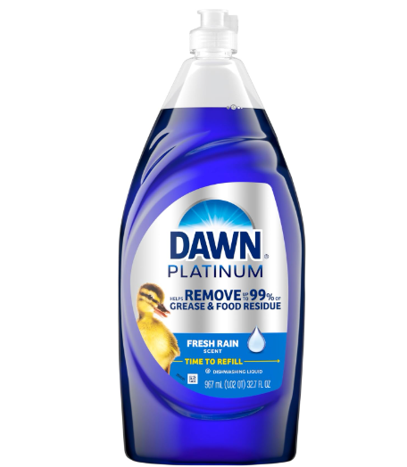 Dawn Platinum Dishwashing Liquid, Fresh Rain Scent, 32.7 fl oz