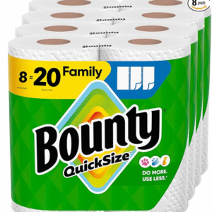 Bounty Quick Size Paper Towels, White, 8 Family Rolls
