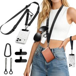 CACOE: 3-in-1 Adjustable Phone Lanyard – Crossbody, Neck & Wrist Strap with 2 Pads
