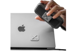 DELTAHUB: HoldX Magnetic Mount – Universal Phone & Device Holder for Laptops & Desks, Silver