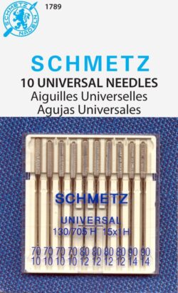 SCHMETZ: Universal (130/705 H) Household Sewing Machine Needles - Carded - Assortment - 10 Pack