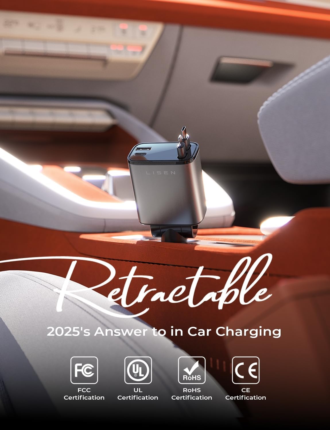LISEN Retractable Car Charger - Image 2