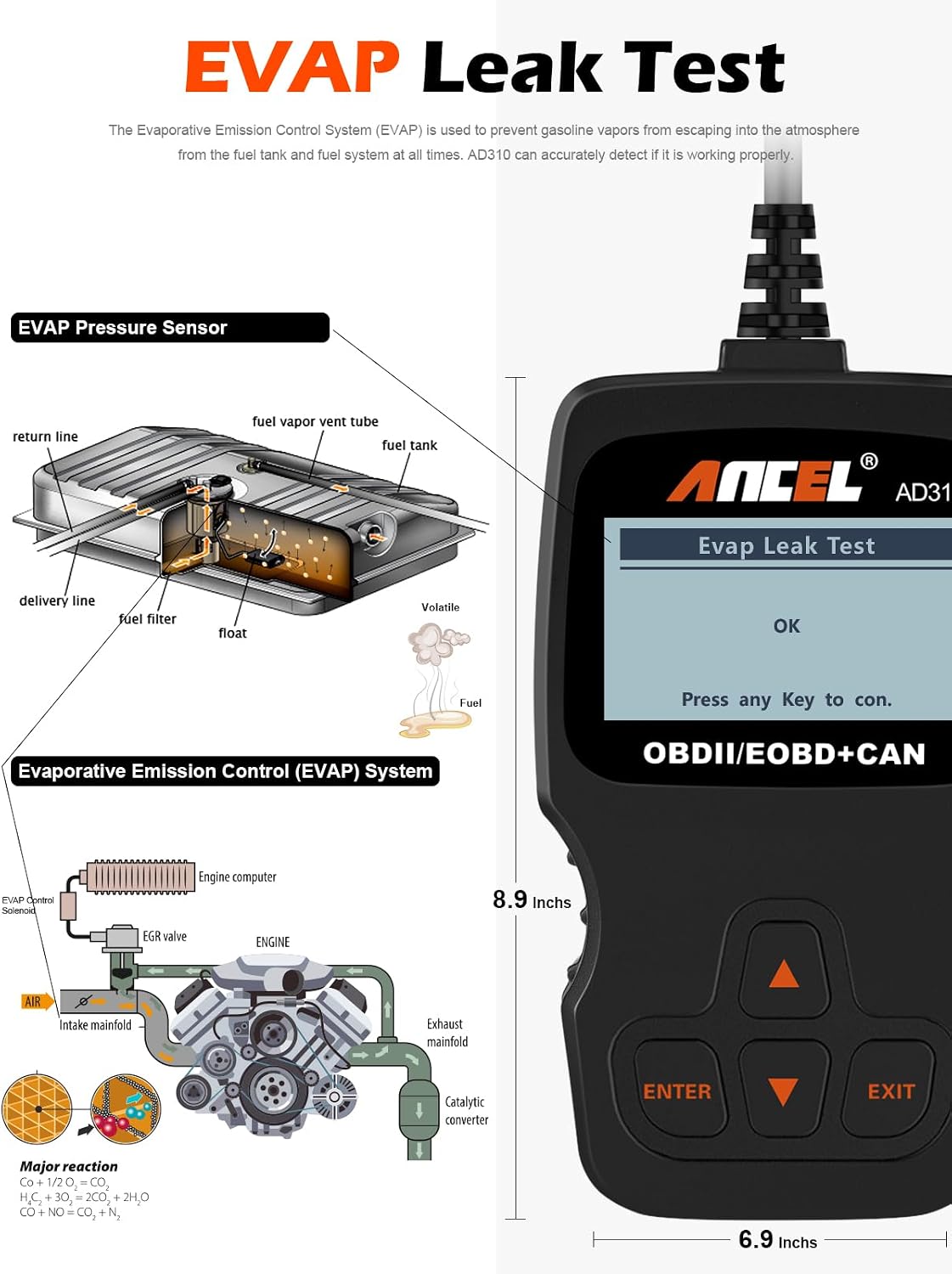 ANCEL AD310 Classic Enhanced Universal OBD II Scanner Car Engine Fault Code Reader CAN Diagnostic - Image 5