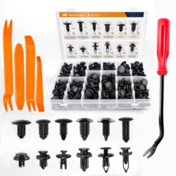 GOOACC 240PCS Bumper Retainer Clips Car Plastic Rivets Fasteners Push Retainer Kit 12 Popular Sizes