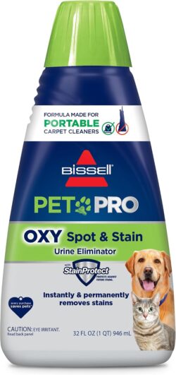 Bissell PET PRO OXY Spot & Stain Formula for Portable Carpet Cleaners