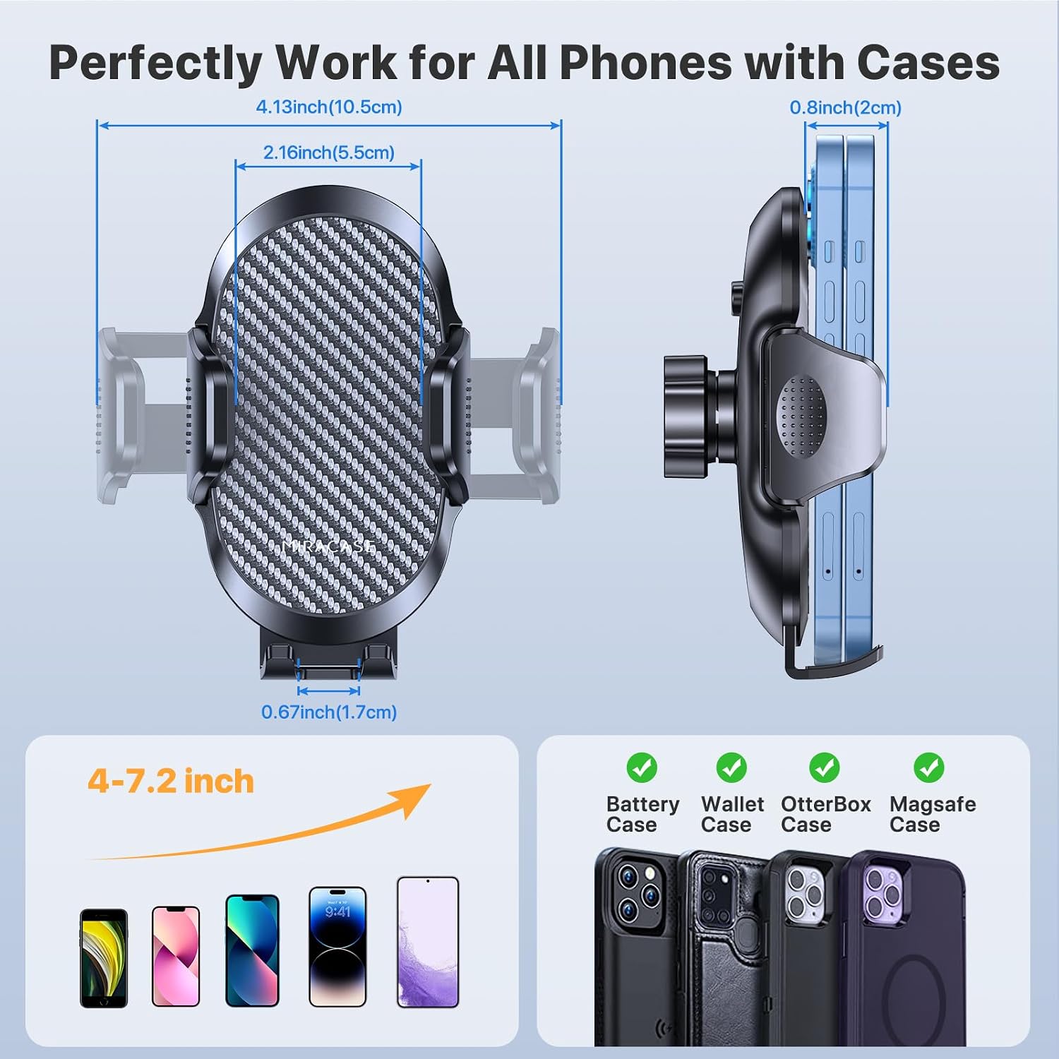 miracase Phone Holders for Your Car with Metal Hook Clip - Image 6