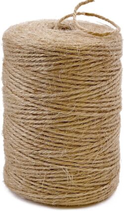PerkHomy Natural Jute Twine 600 Feet Long Twine String for Crafts Gift Wrapping Packing Gardening
