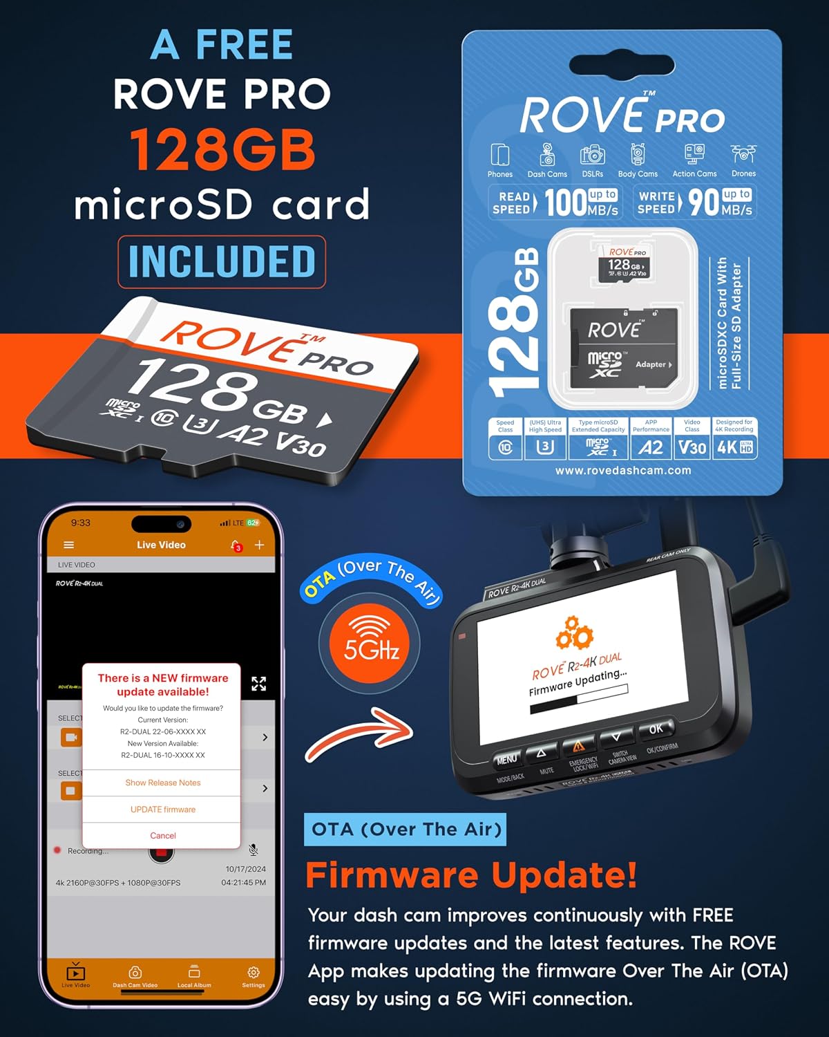 ROVE R2-4K Dual Dash Cam Front and Rear - Image 8