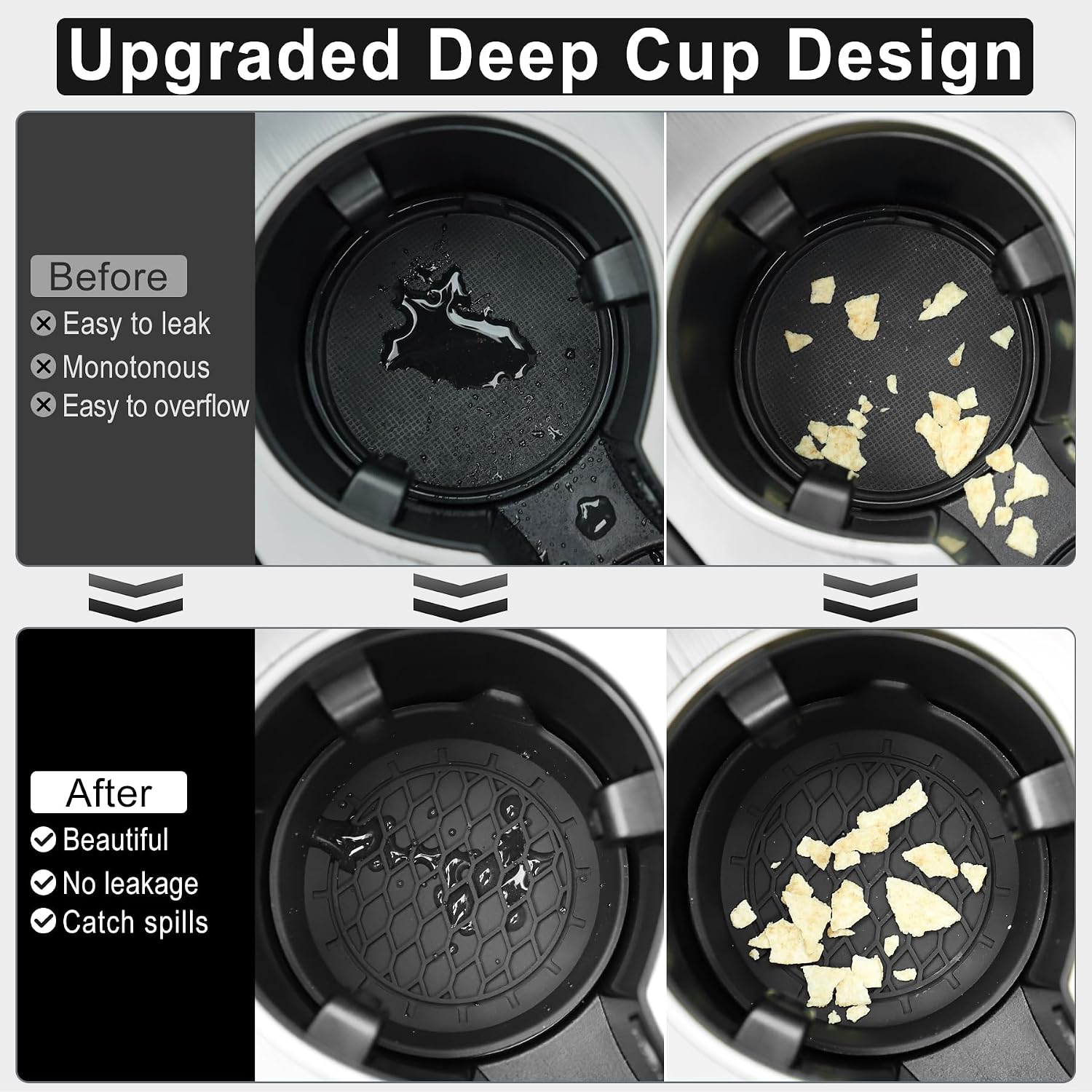 Car Cup Holder Coaster, Silicone Cup Holder Insert, Universal Non-Slip Cup Holders, Car Accessories - Image 2